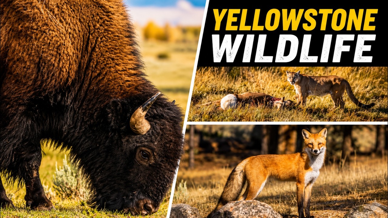 Yellowstone Wildlife Encounters | Bison, Cougar, Red Fox, Elk, Coyote, Pronghorn Antelope