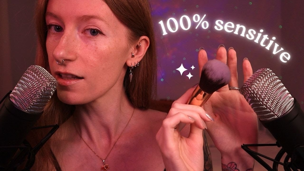 100% Sensitive ASMR | Clicky & unintelligible whispers, mouth sounds & brushing