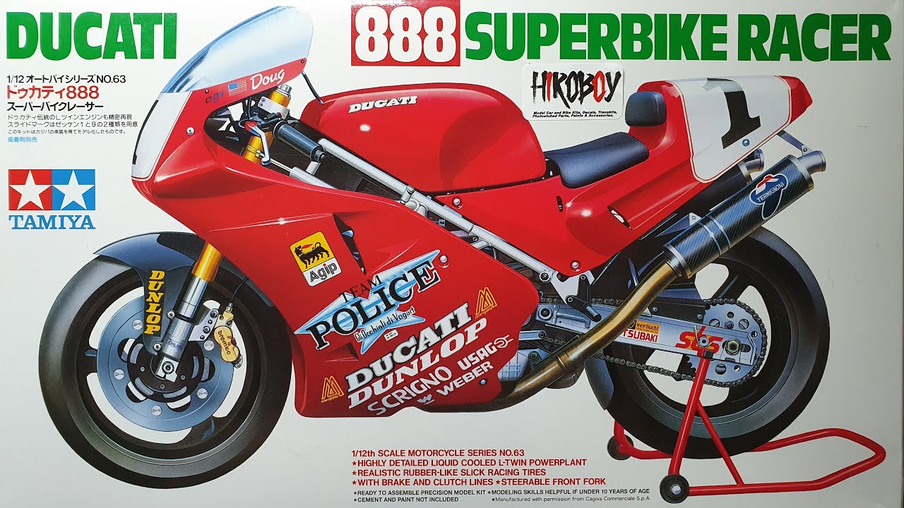 Ducati 888 Superbike Racer Tamiya 1/12 Full Video build