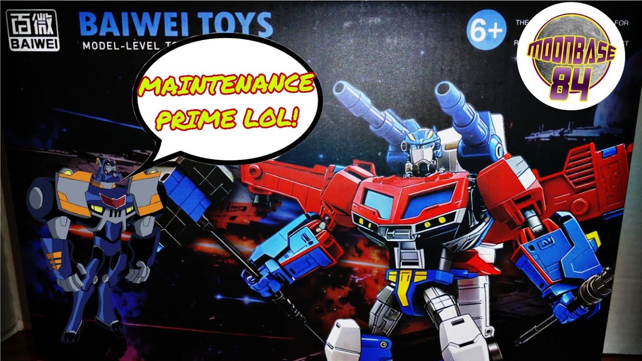 Baiwei Toys Maintenance Team Leader AKA TFA Optimus Prime w/Apex Armor Review 