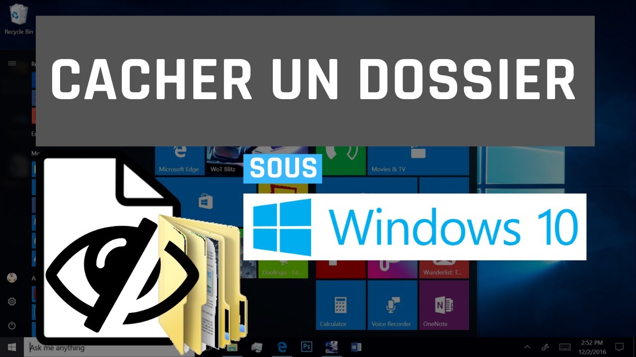 Comment cacher un dossier sous Windows 10/11