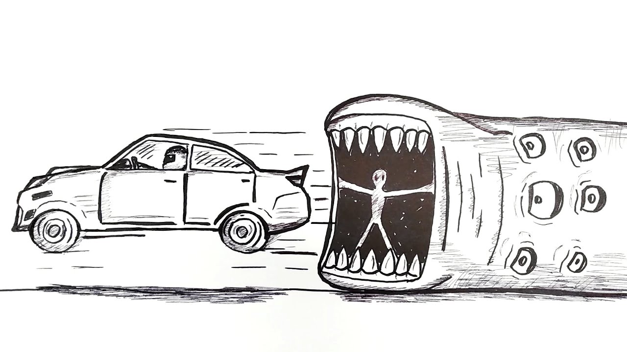 How to Draw a Train Eater Attacks a Car