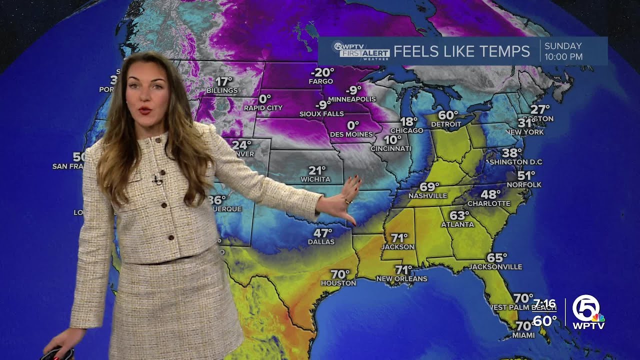 WPTV First Alert Weather Forecast for Morning of Sunday, Dec. 28, 2025