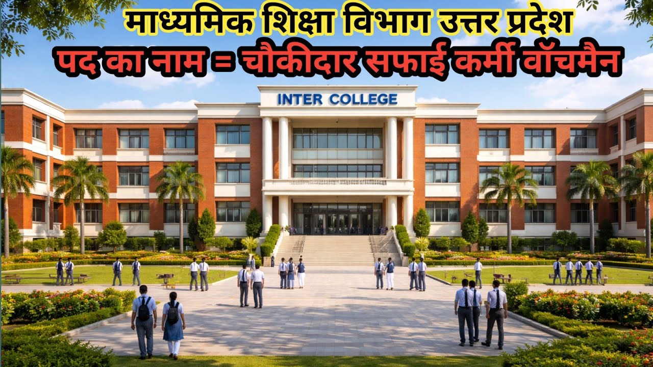 राजकीय इंटर कॉलेज | पद नाम चपरासी चौकीदार सफाई कर्मी | न्यू वैकेंसी माध्यमिक शिक्षा विभाग | Watchman