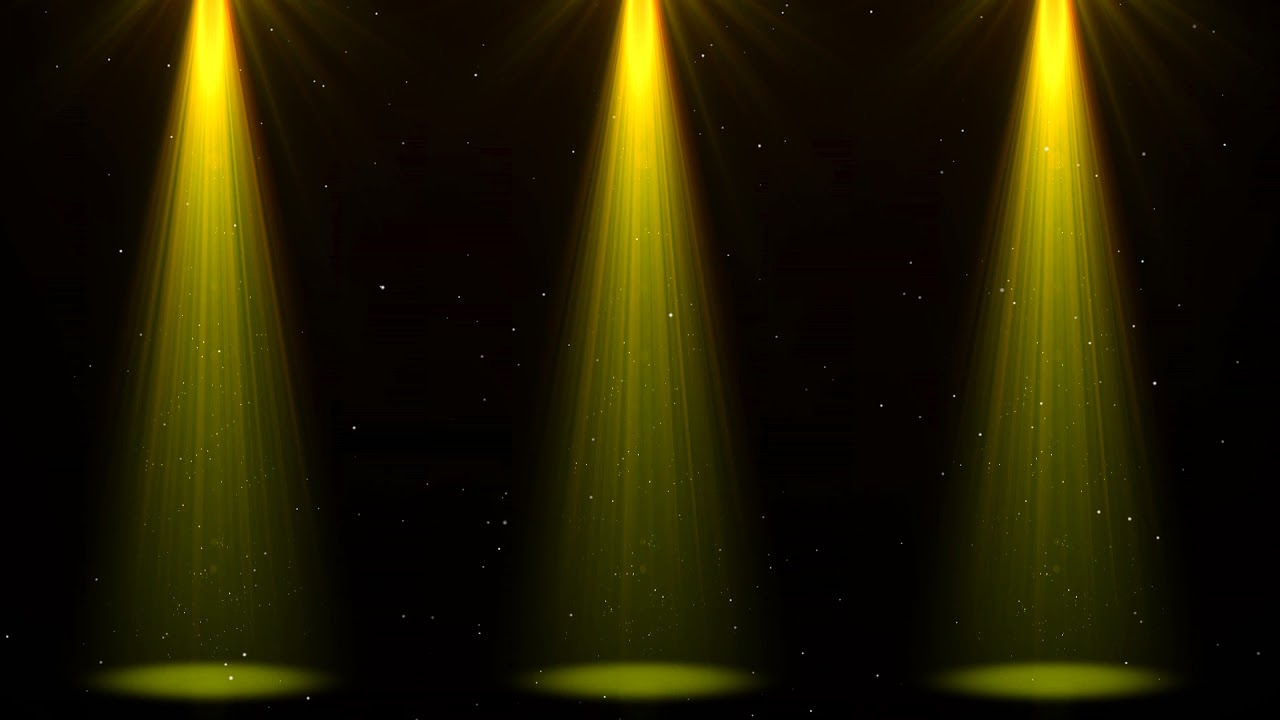 yellow three spotlight loop animation - Download Stock Footage
