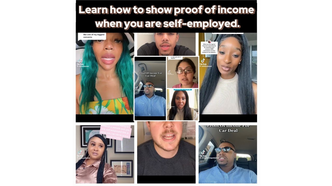 Learn how to show proof of income when you are self-employed.