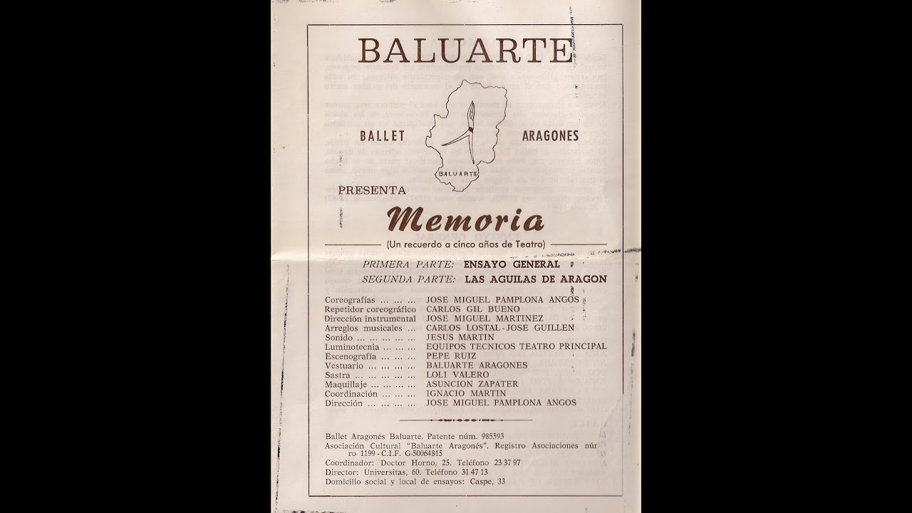 1. MEMORIA (1984) - TEATRO PRINCIPAL ZARAGOZA