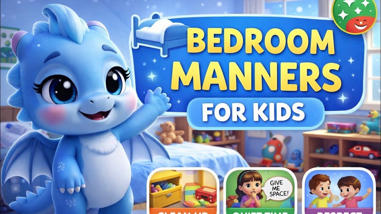 Good Bedroom Manners for Kids 🛏️ | Clean Up, Quiet Time & Respectful Habits | Kids Learning Video