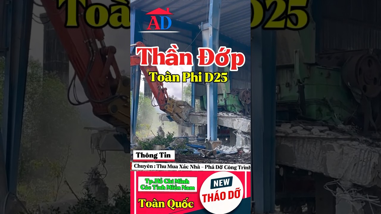 Ph&aacute; dỡ c&ocirc;ng tr&igrave;nh #nhadep #xaynhatho #news #xcavator #automobile #batdongsan #excavator #tintuc