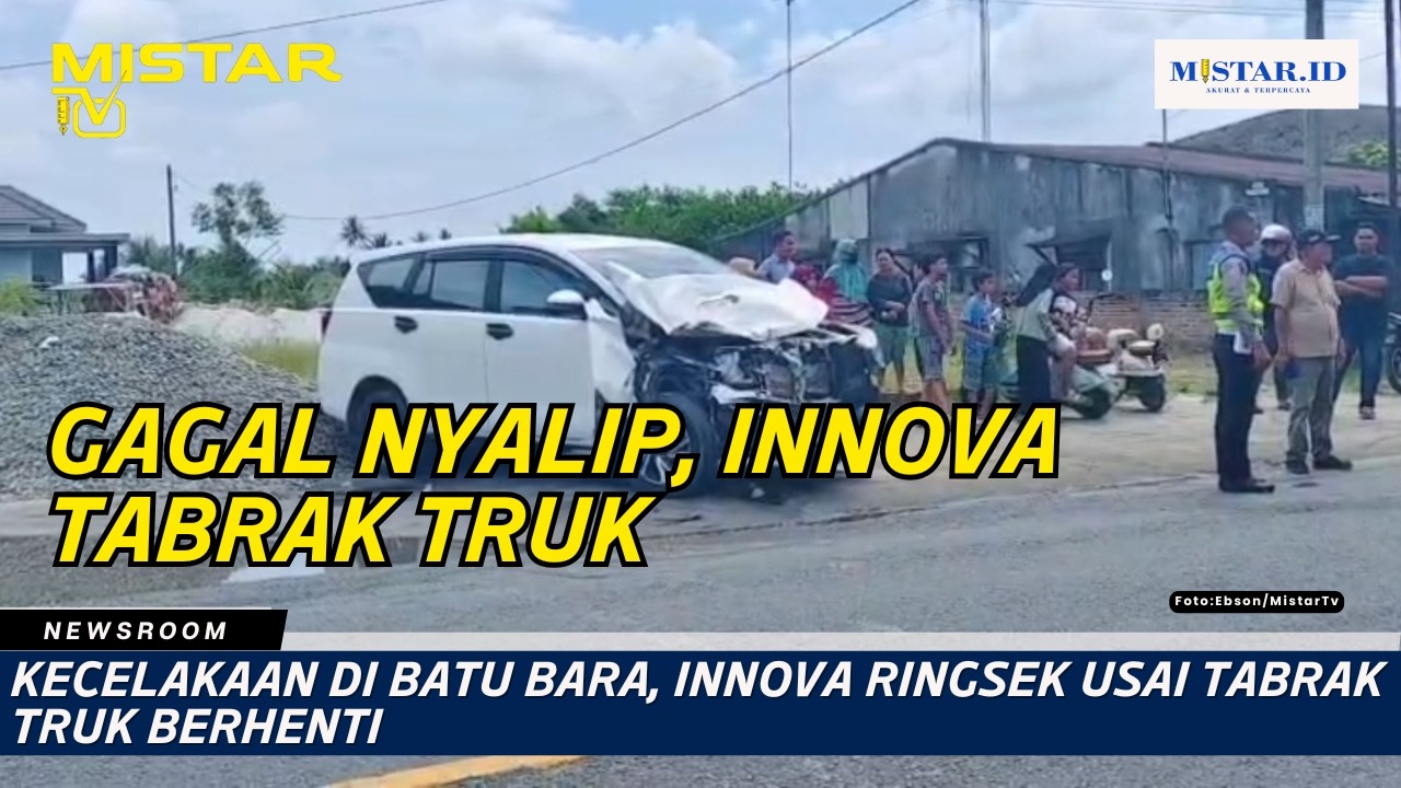 Kecelakaan di Batu Bara, Innova Ringsek Usai Tabrak Truk Berhenti