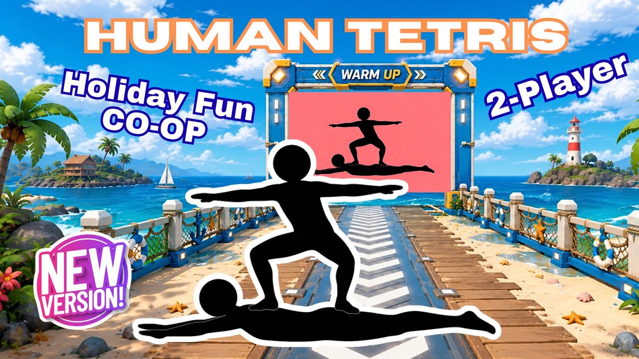 CO-OP HUMAN TETRIS | High-Quality Immersive Interactive Warm-Up | 2 Player Holiday Challenge