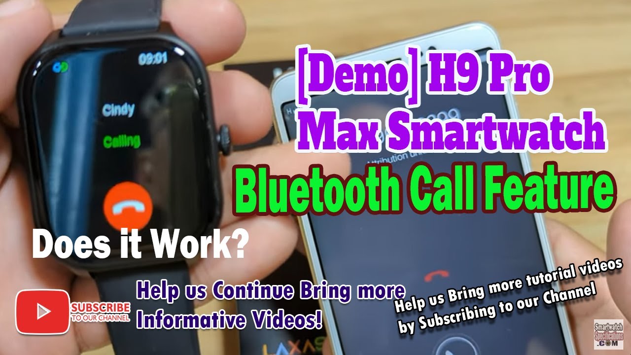 [Demo] H9 Pro Max Smartwatch - Bluetooth Call Feature