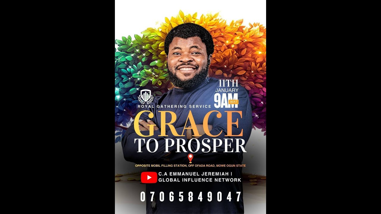 ROYAL GATHERING SERVICE  ||  GRACE TO PROSPER  ||   11TH JAN 2026