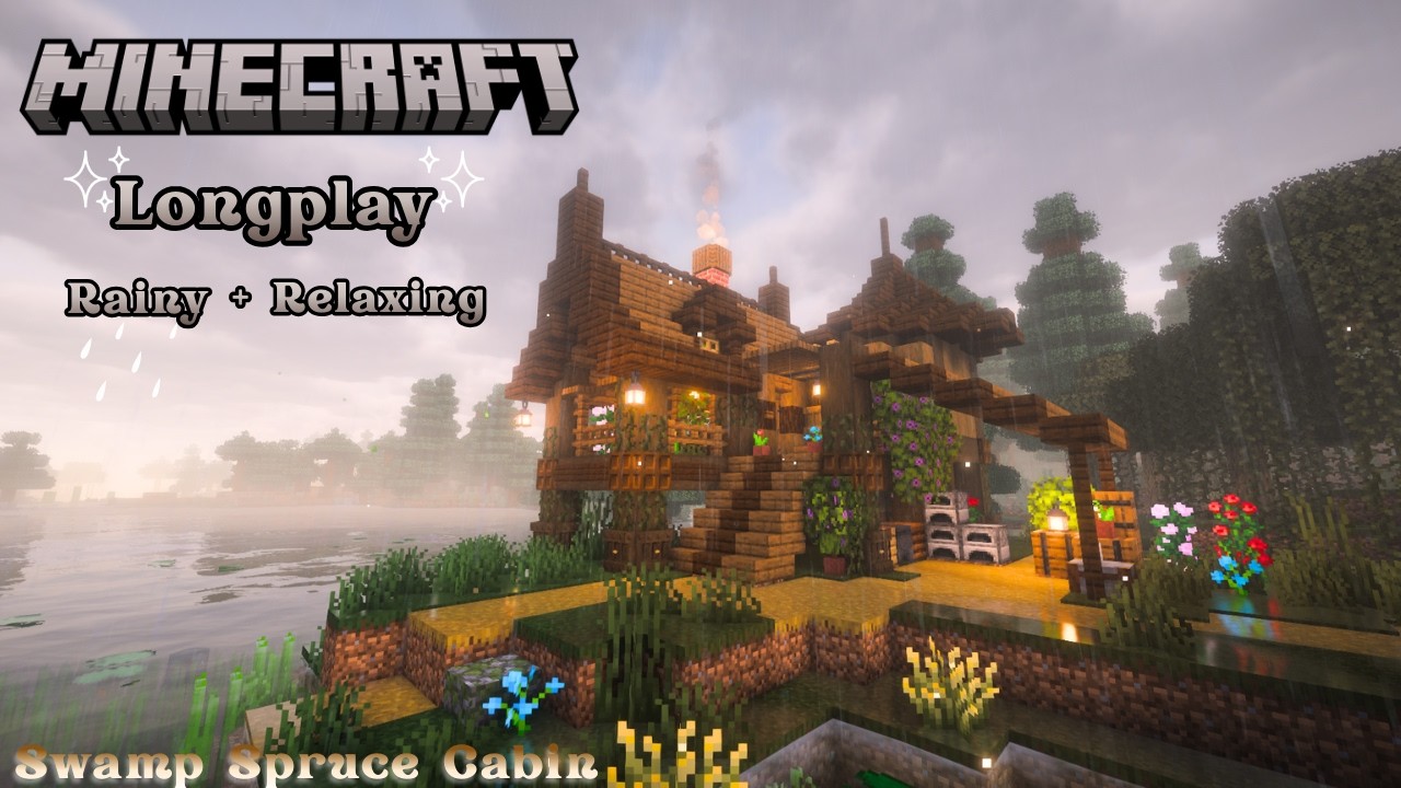Minecraft Relaxing Longplay | Spruce Base in Swamp | No Commentary