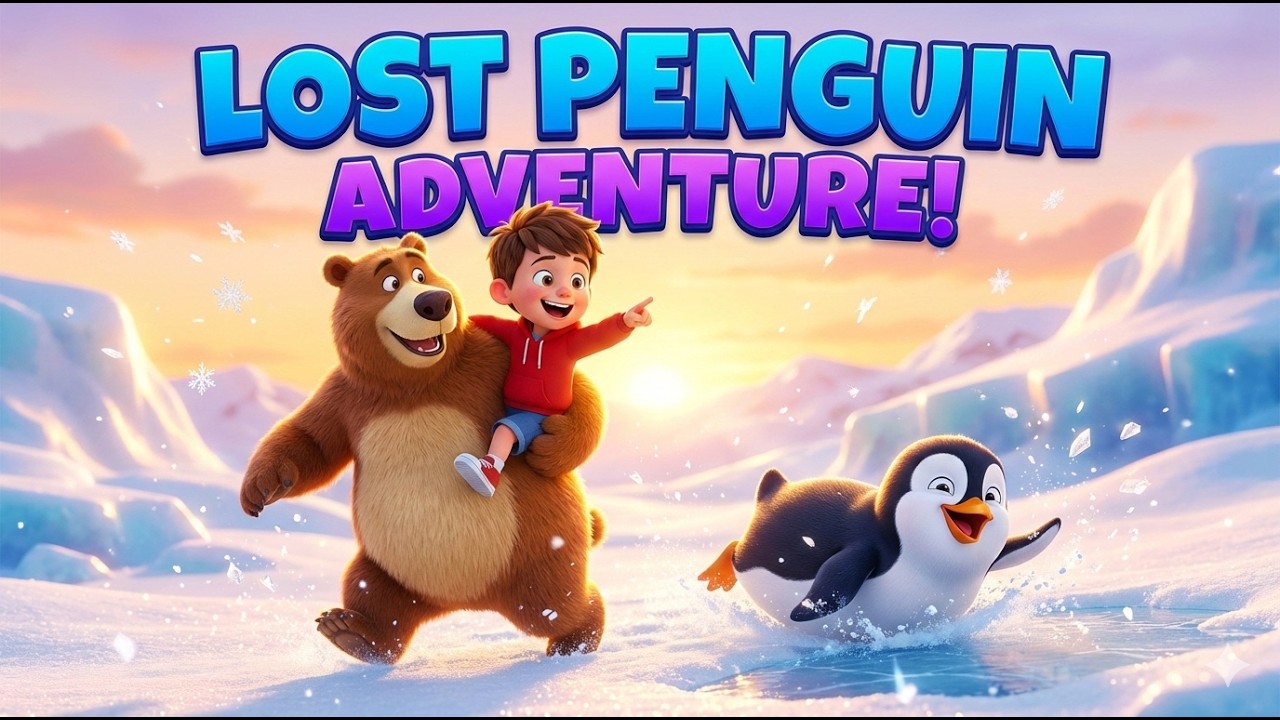 👉 Milo & Bruno 🐻❄️ | The Lost Penguin Adventure | Fun Kids Cartoon Story