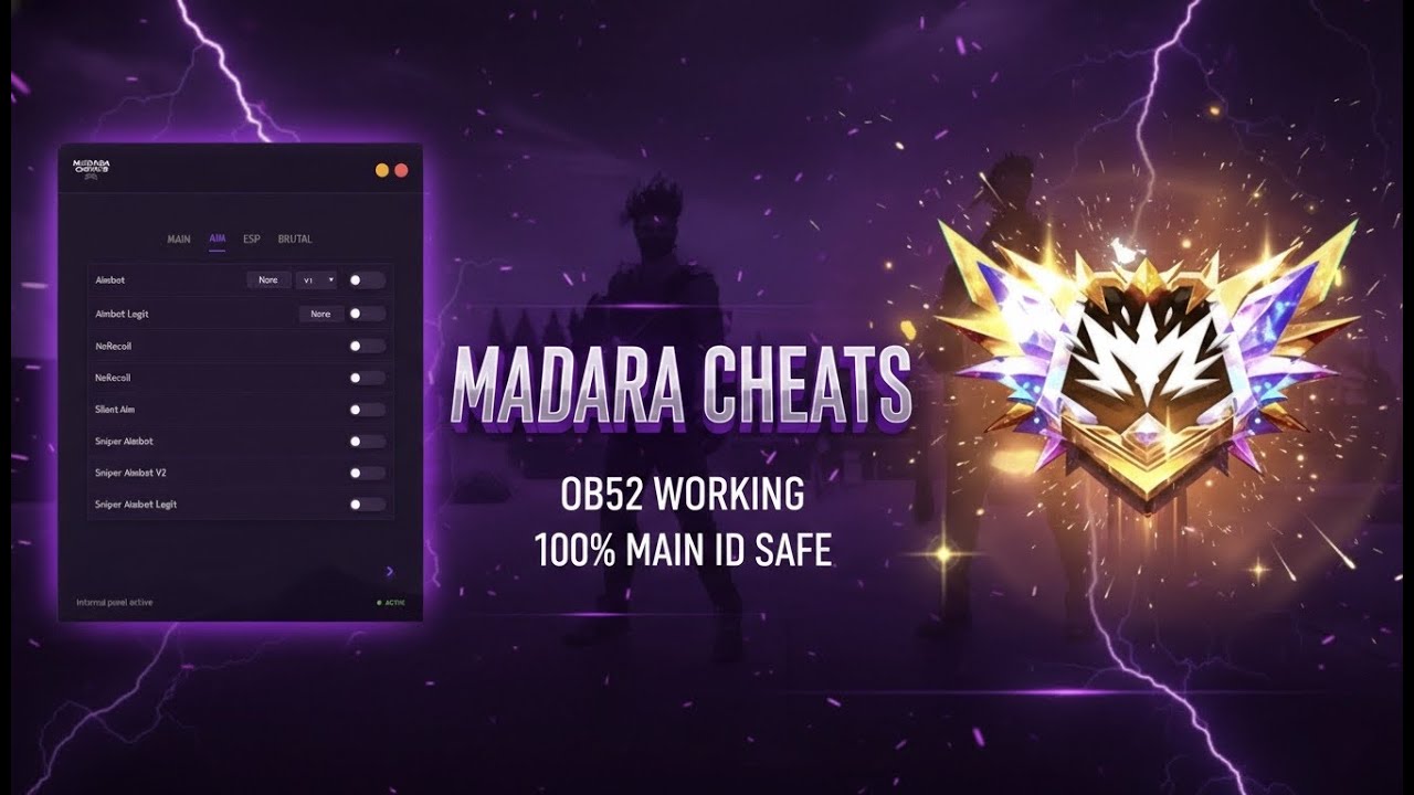 FREE FIRE PC PANEL OB52 💻 FREE FOR 7 DAY 🎯 AIMBOT + SNIPER COVER BODY + HEAD  | MAIN ID 100% SAFE