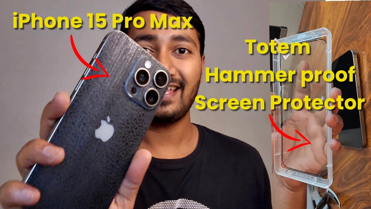 Totem Hammer Proof Screen Protector for iPhone 15 Pro Max! How to Apply Totem Screen Protector?