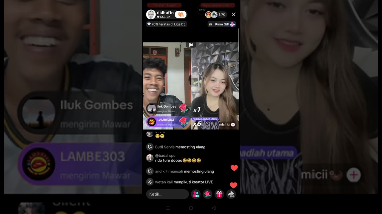 live riidhoftn dan aimi amoy bersama mas iyun 6 februari 26 