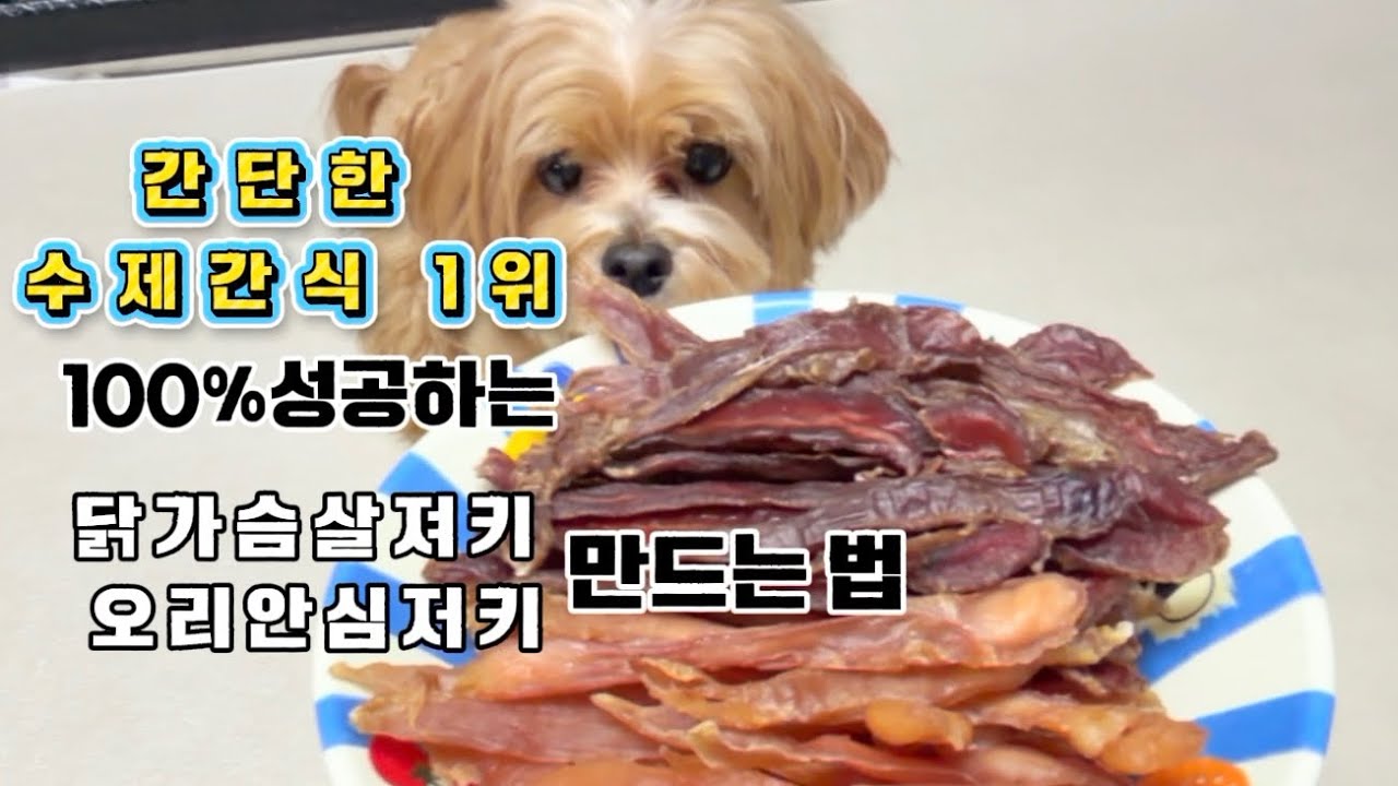 실패 없는 선호도1위 강아지간식 닭가슴살져키 만들기 100%성공하는 강아지수제간식 만드는법