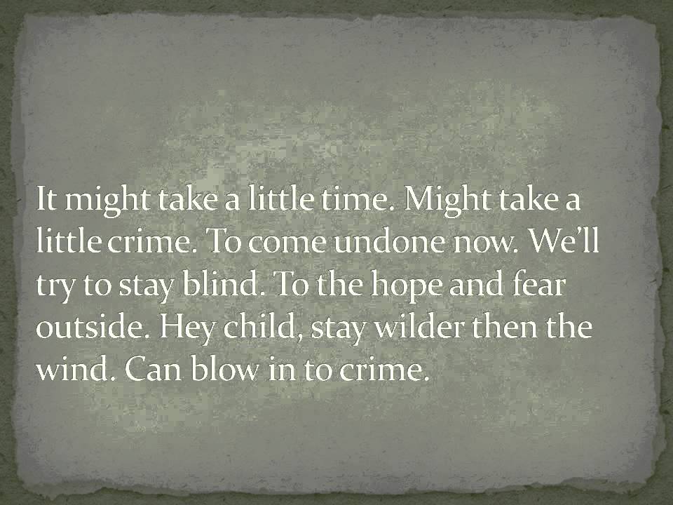 My Darkest Days Come Undone lyrics