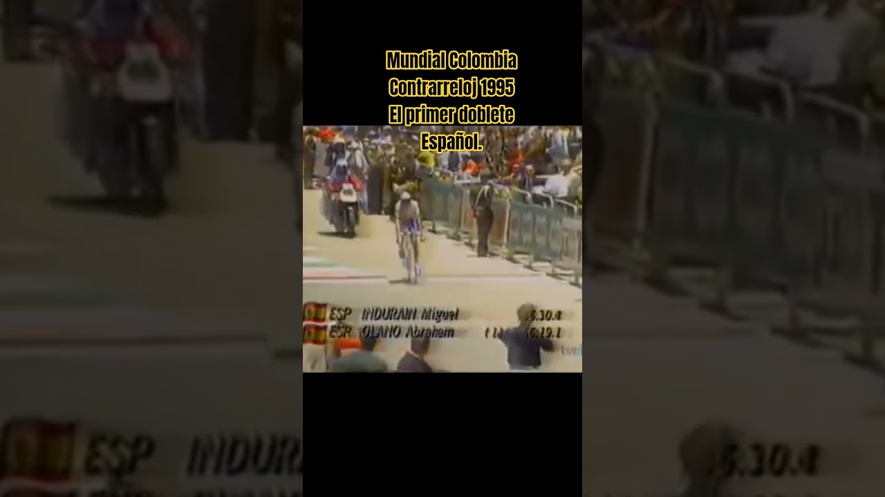 Mundial de contrarreloj en Tunja  Colombia 1995 Doblete de Miguel Indurain y Abraham Olano #ciclismo