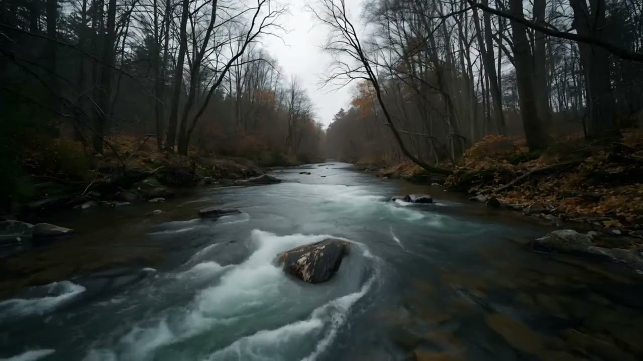 Calm River Flow in a Quiet Forest | Nature Sounds for Sleep