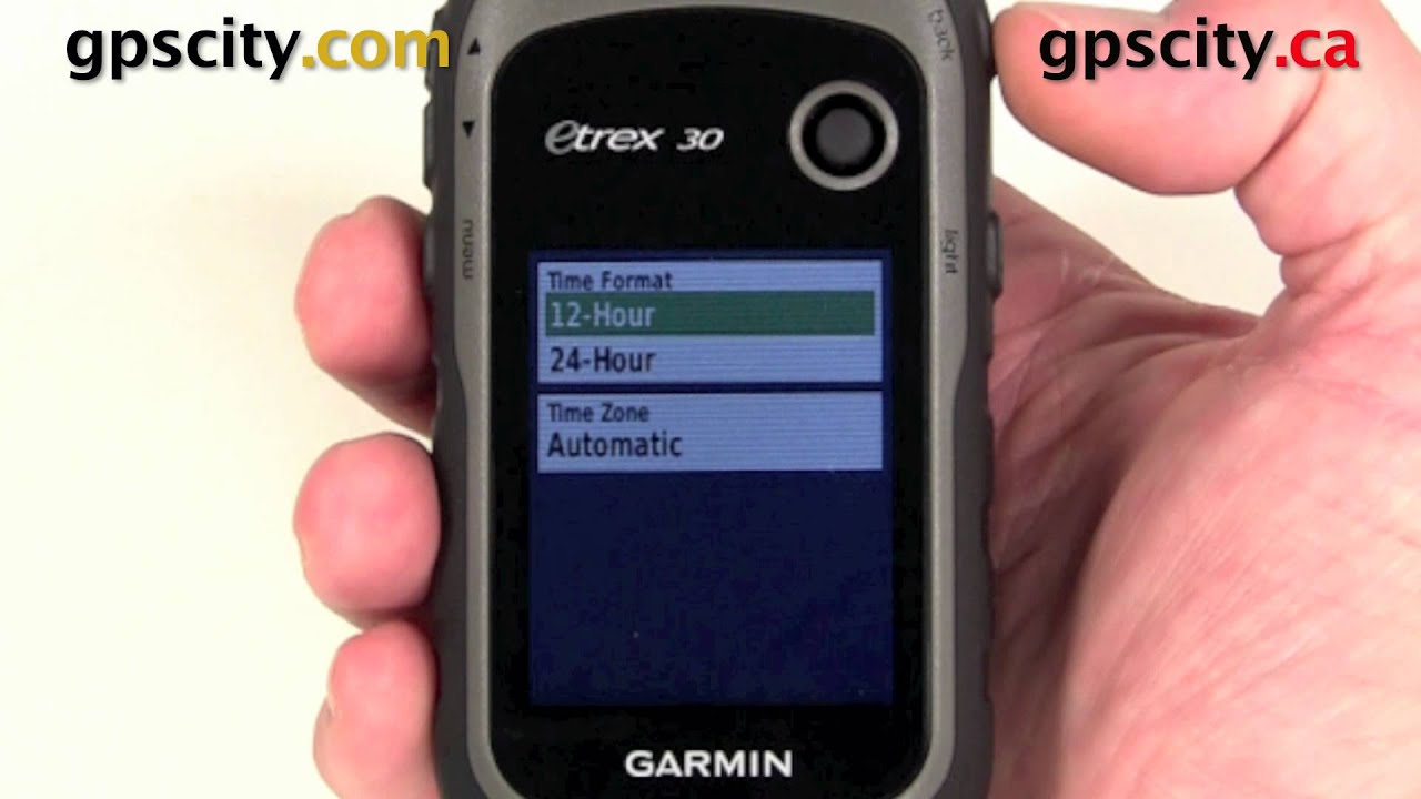 Customizing Time Settings on the Garmin Etrex 30