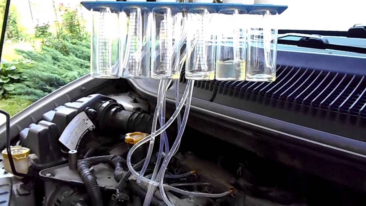 Test przelewowy wtryskiwaczy Chrysler Voyager CRD