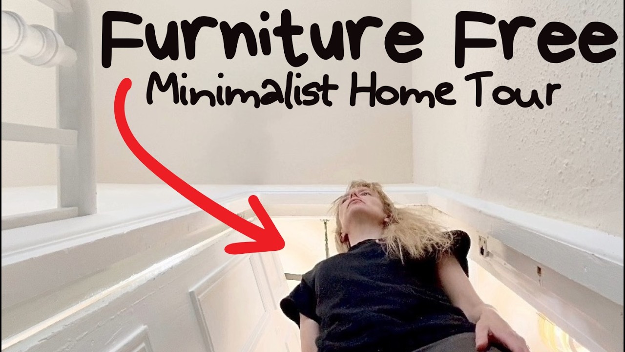 EXTREME MINIMALIST ‘FURNITURE FREE’  HOME TOUR | EVERYTHING I OWN ☮️ ULTRA MINIMALIST ☮️