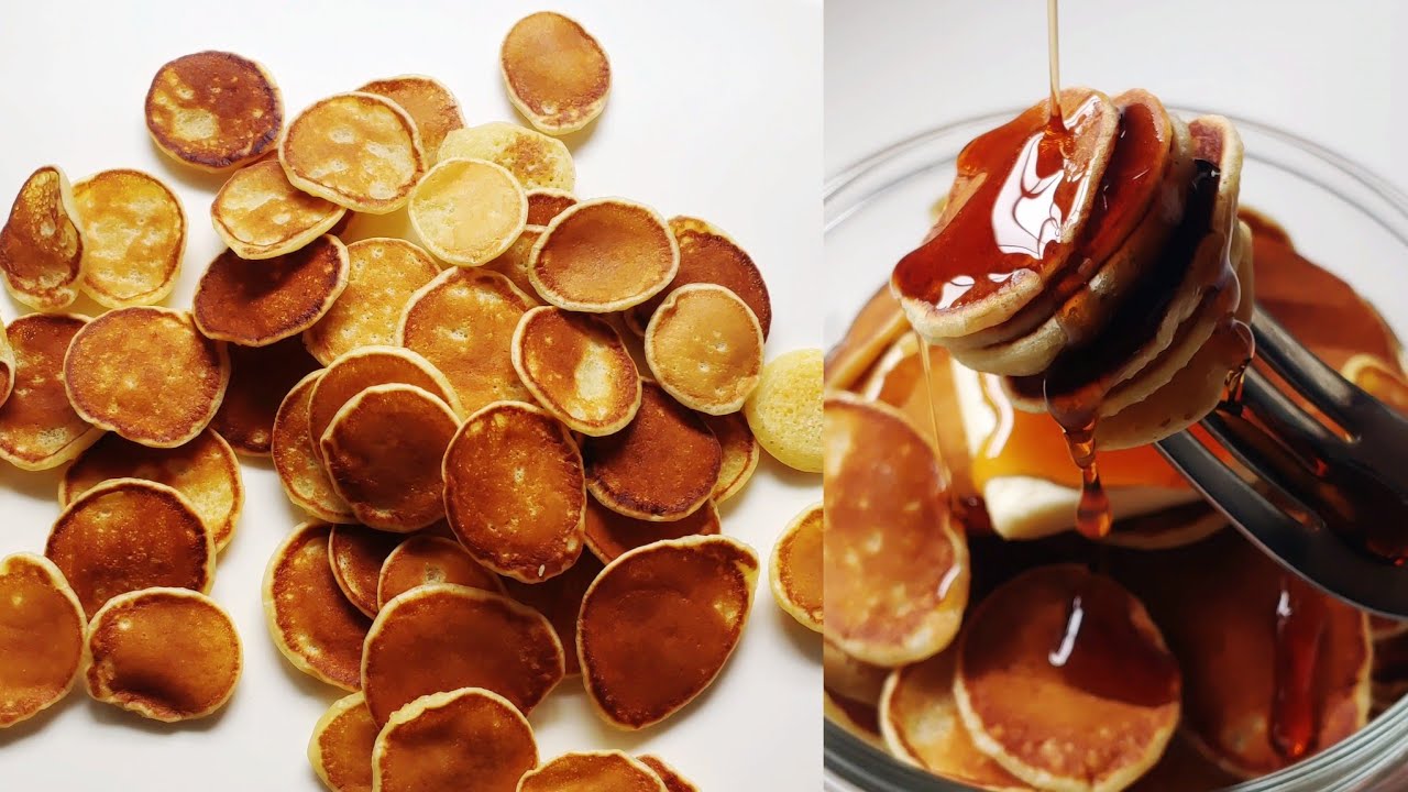 рецепт мини блинов mini pancakes and pancake cereal ! (5 minute recipe) | Hot cakes