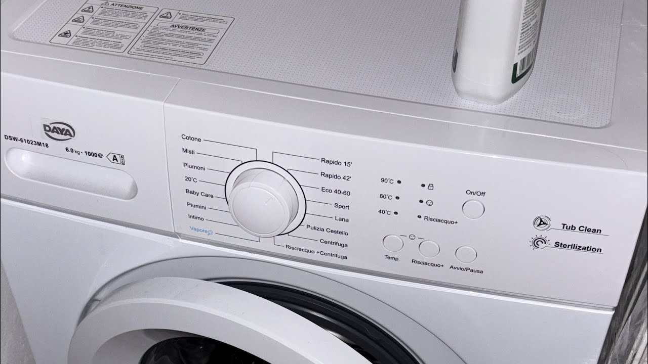 DAYA DSW61023M18: Misti 40° 1000 giri con extra risciacquo pt3