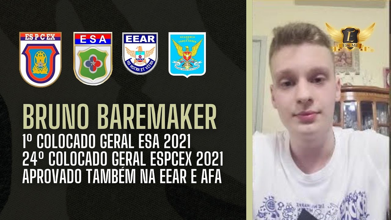 Ele COME&Ccedil;OU DO ZERO com o ELITE MIL e foi o 1&ordm; Colocado Geral da ESA e 24&ordm; da EsPCEX!