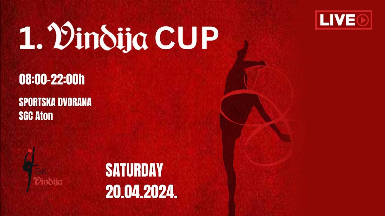 1. Vindija Cup u ritmičkoj gimnastici - SUBOTA 20.04.2024. - 2. dio