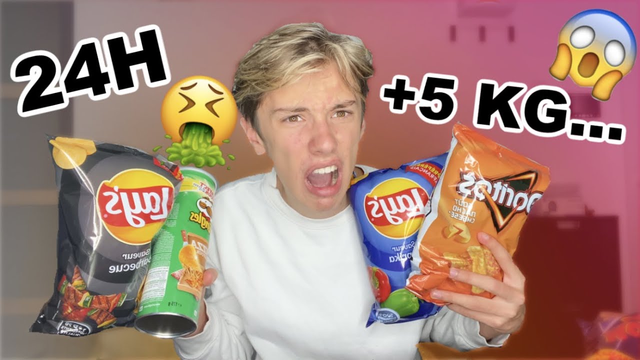 JE MANGE QUE DES CHIPS PENDANT 24H ! (J'AI PRIT 5KG...)