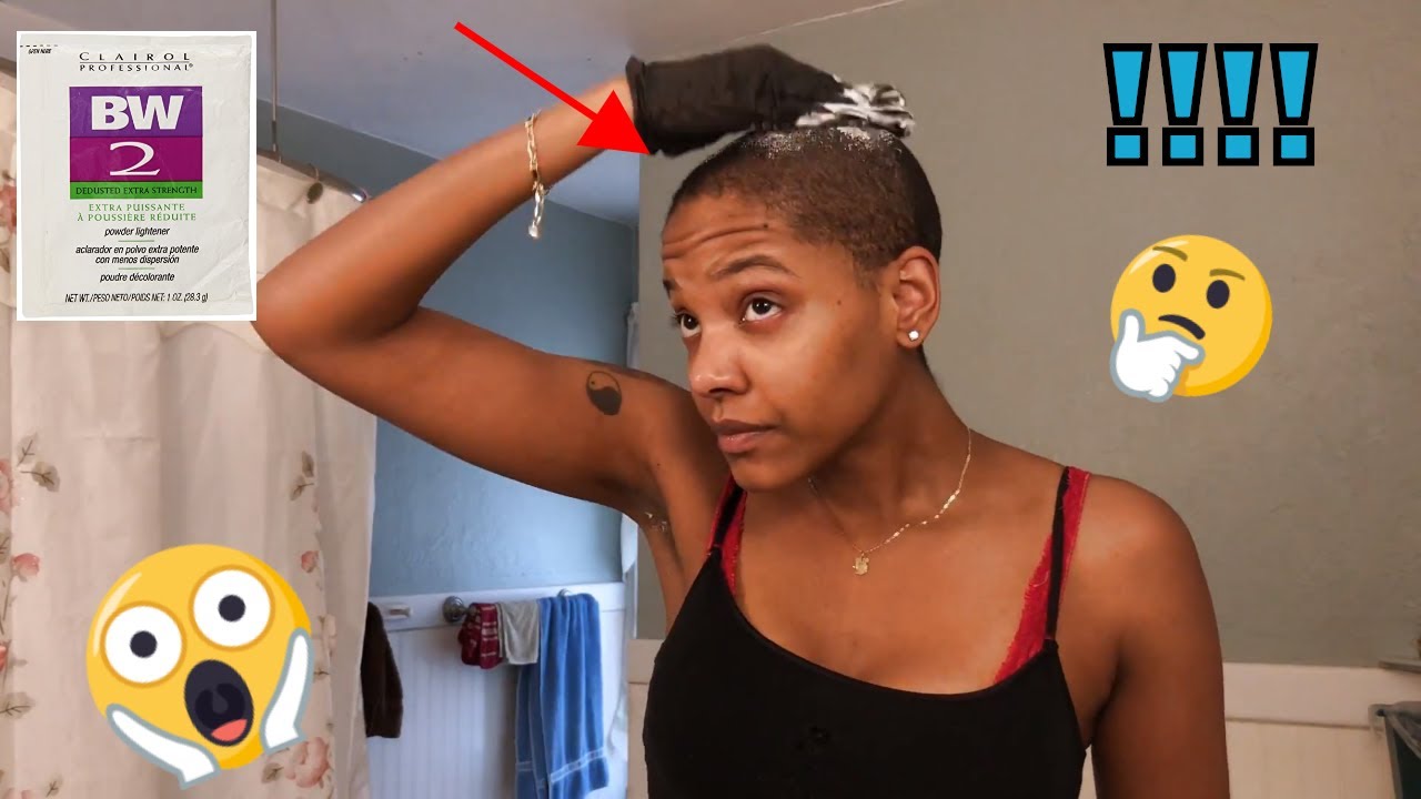 How TO: Bleach Bald/Short Natural Hair! (super easy) Pt.1