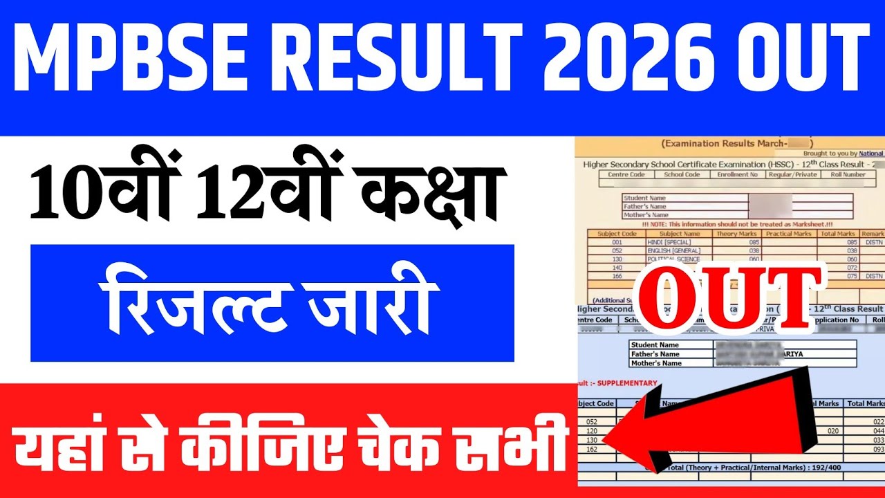 MP Board Result 2026 Out | MP Board 10th/12th Ka Result Kaise Dekhe ?MP Result 2026 Kaise Dekhe