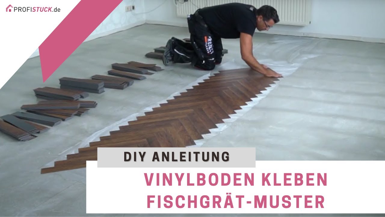Vinylboden verlegen | Fischgr&auml;t Muster
