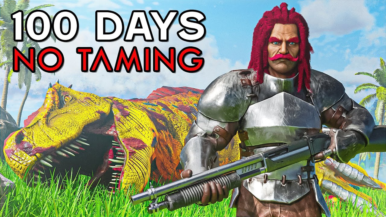 I Survived 100 Days with NO TAMES in ARK: Survival Evolved