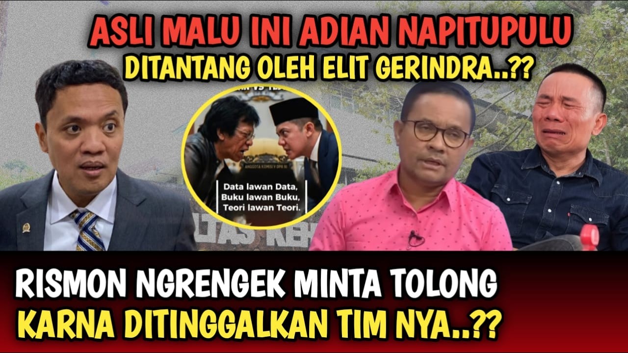 SYUKURIN LU,, RISMON NGRENGEK MINTA TOLONG KARNA DILEPEH TIM NYA? HABIBUROHMAN SEMPROT ADIAN PDIP..?