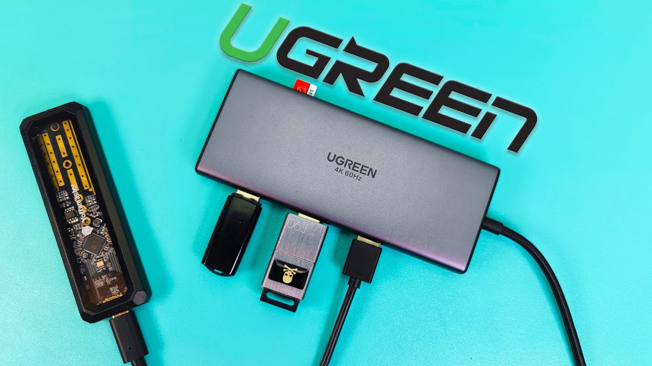 Горячая НОВИНКА 2024 ! Мощный USB ХАБ Ugreen 9 в 1, для Apple Android и Windows !