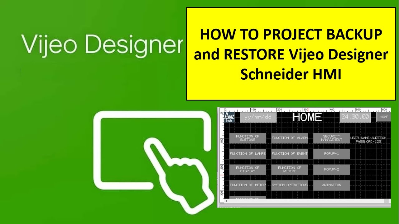 HOW TO PROJECT BACKUP and RESTORE Vijeo Designer Schneider HMI