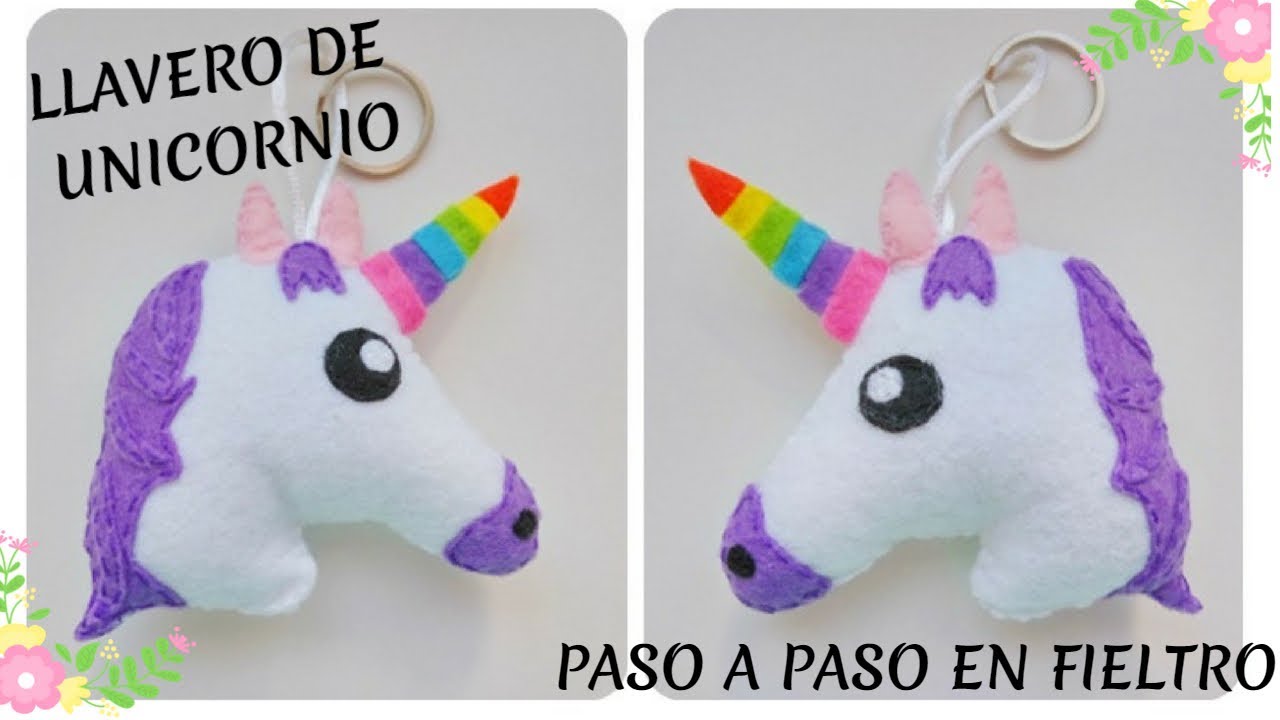 DIY Llavero de Unicornio en Fieltro Paso a Paso
