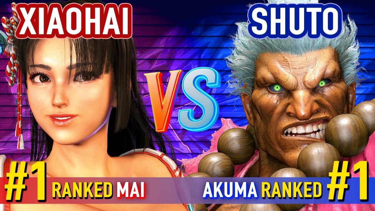 SF6 ▰ XIAOHAI (#1 Ranked Mai) vs SHUTO (#1 Ranked Akuma) ▰ High Level Gameplay