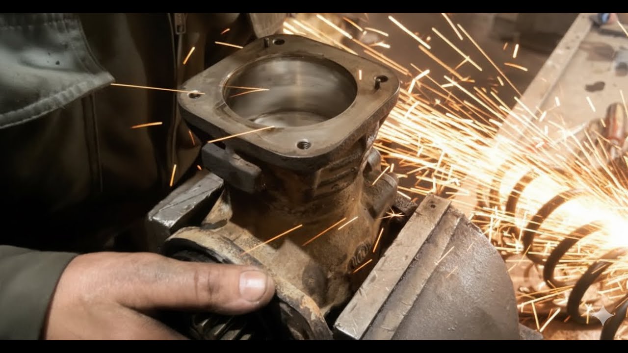Repair of DAF CF air compressor. Complete repair process.