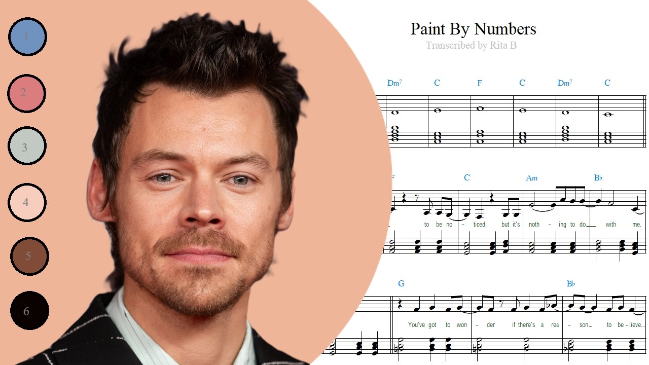 Harry Styles — Paint By Numbers — Piano Sheet Music