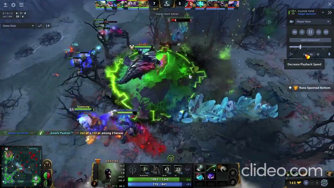 Undying mid in 7.33 -- How to win a game in 9 minutes Dota 2