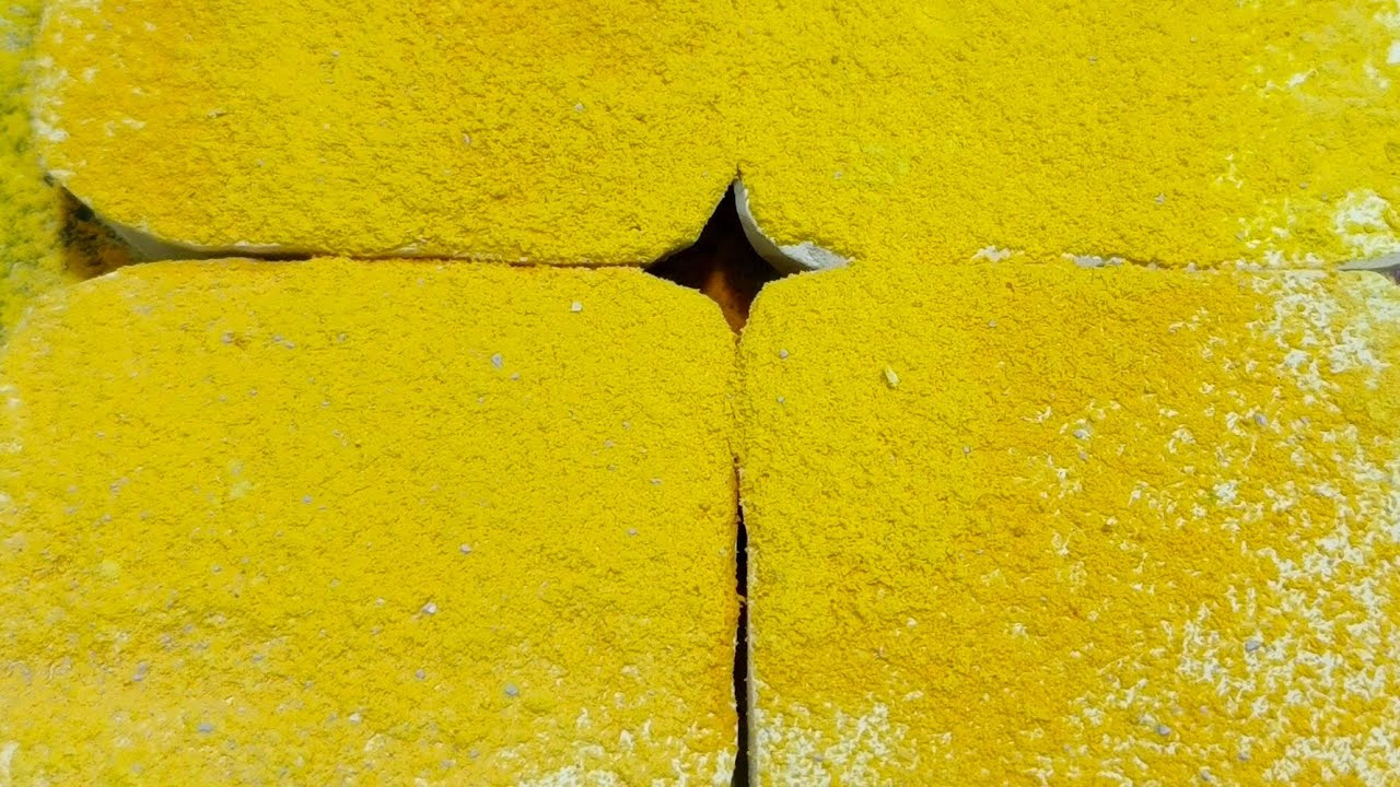 Gym Chalk| Oddly satisfying| Pretty Yellow💛 Pigment over fresh chalk #satisfying #gymchalk #asmr 