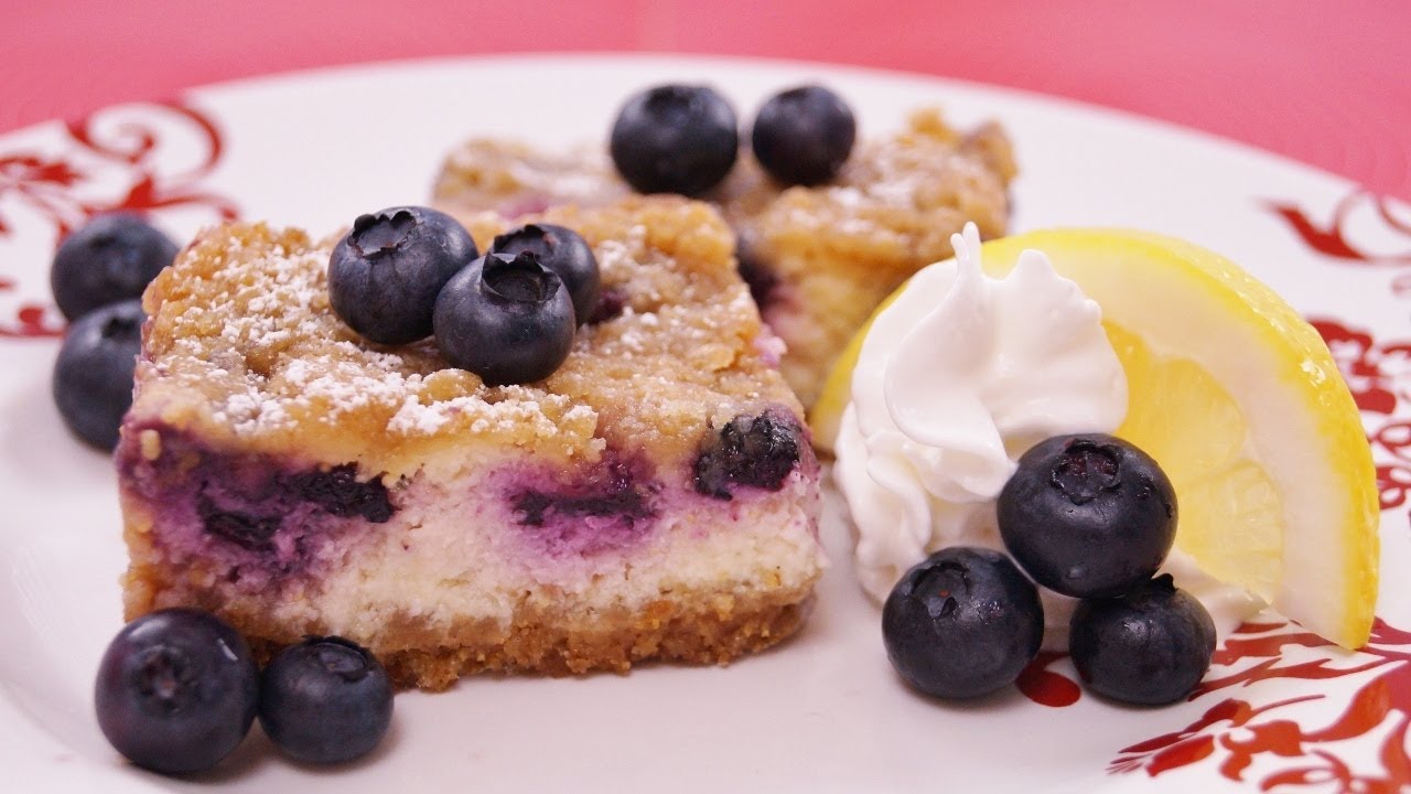 Blueberry Lemon Cheesecake Bars: Recipe: How To Make: Easy! Diane Kometa-Dishin' With Di Recipe #100