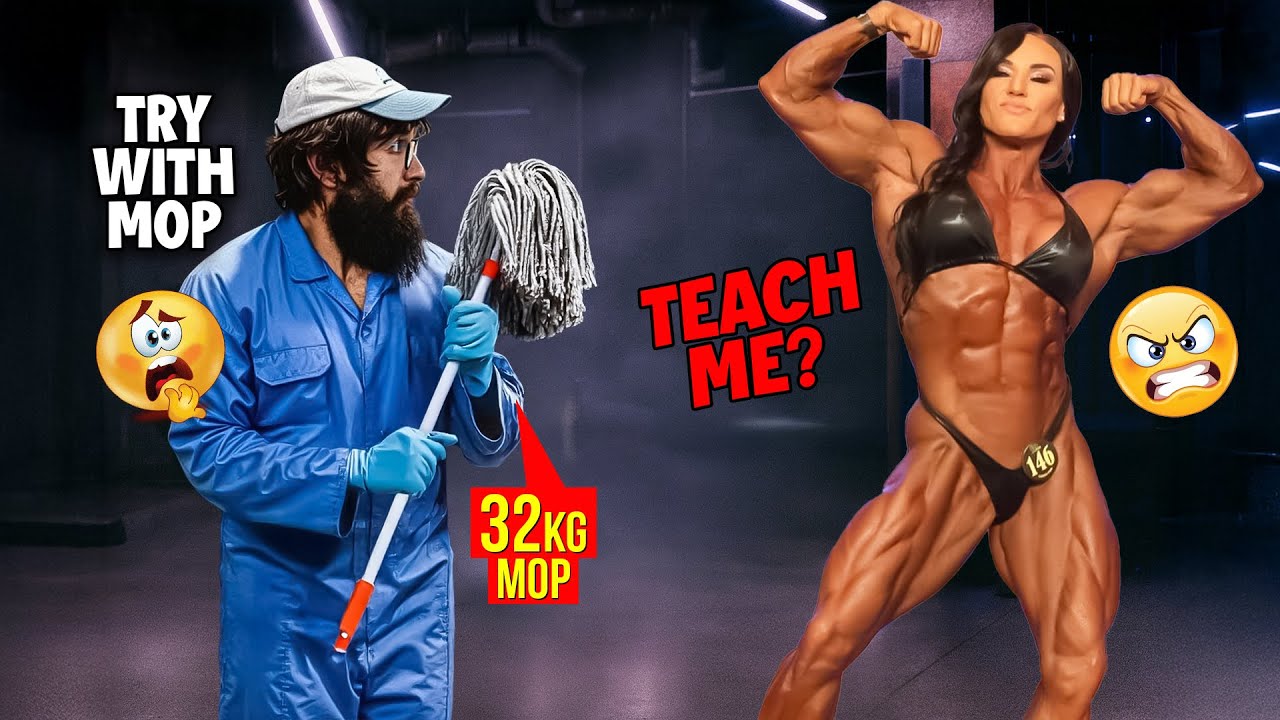 ANATOLY Uses 32kg Mop in the Gym  Bodybuilders Laughed… Until He Destroyed Their EGOS 💪🧹