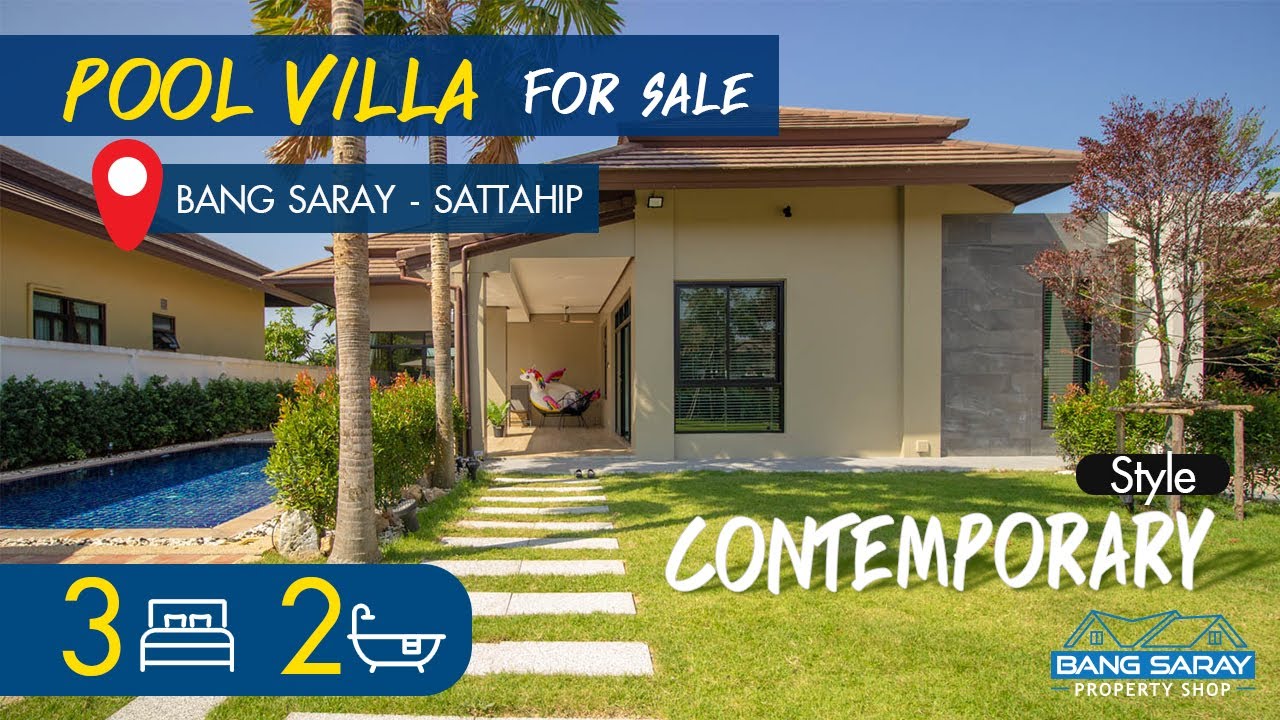 Pool Villa สไตล์ Contemporary ใกล้ทะเลบางเสร่ | House for sale in Bang Saray - Sattahip
